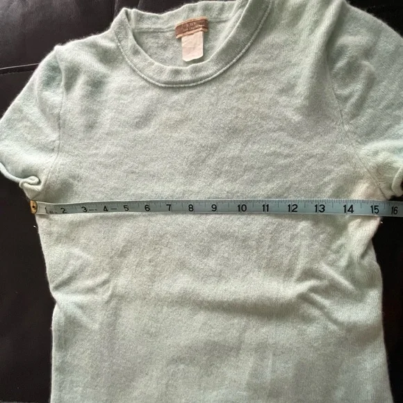 J. Crew Mint Green Cashmere Short Sleeve Tee S - Picture 5 of 10